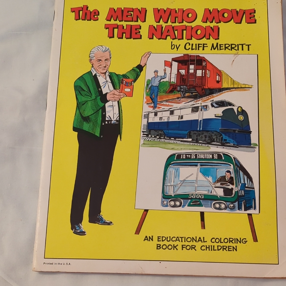 Vintage Transportation Coloring Book For Children